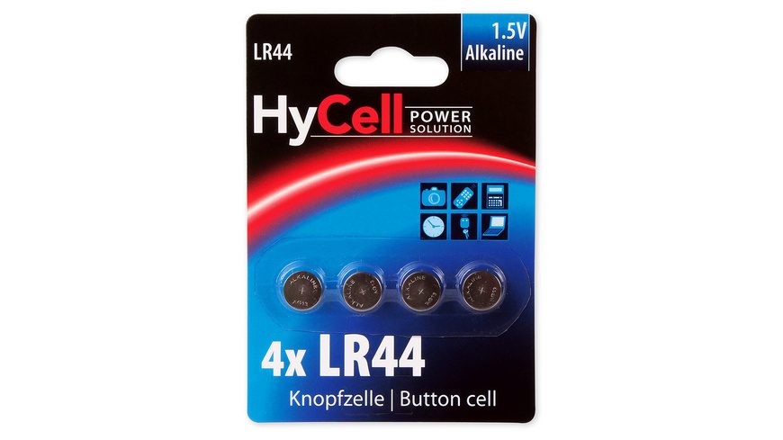 HyCell AG13 Knopfzelle LR 44 Alkali-Mangan 140 mAh 1.5 V 4 St.