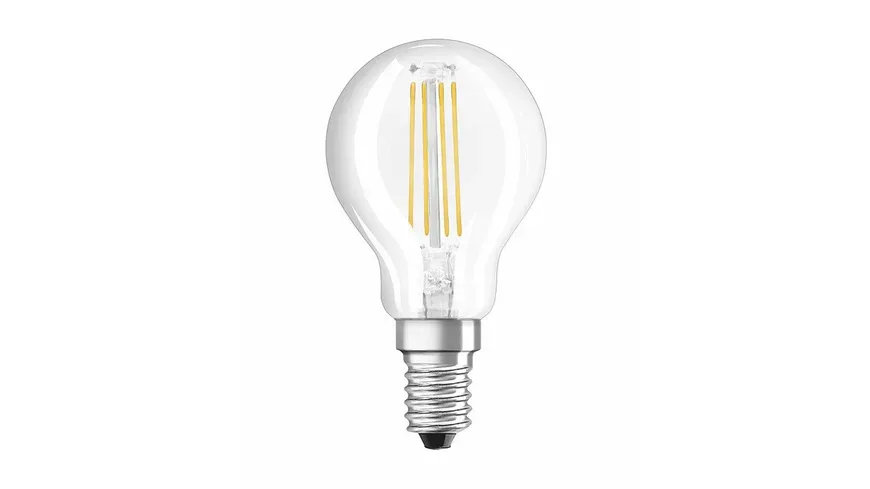 OSRAM HOMELIGHTING 4058075436527 LED EEK E (A - G) E14 Glühlampenform 4 W = 40 W Warmweiß (Ø x H) 45 mm x 78 mm Filament