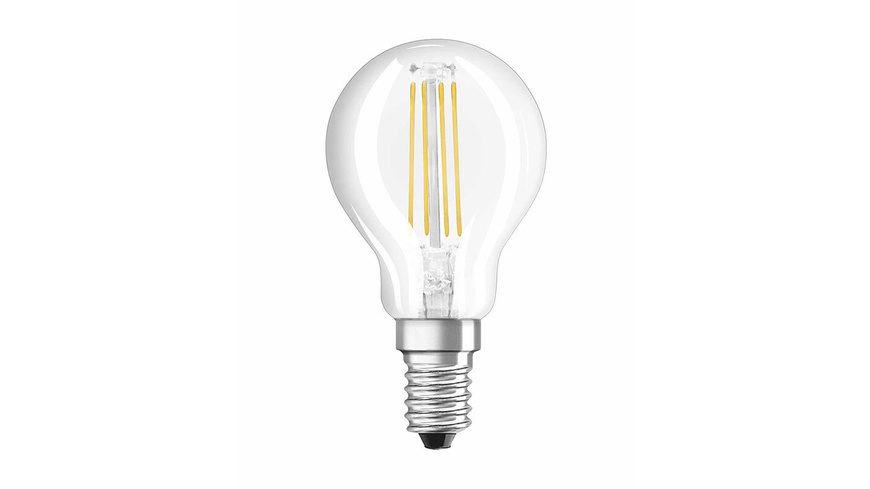 OSRAM HOMELIGHTING 4058075436527 LED EEK E (A - G) E14 Glühlampenform 4 W = 40 W Warmweiß (Ø x H) 45 mm x 78 mm Filament