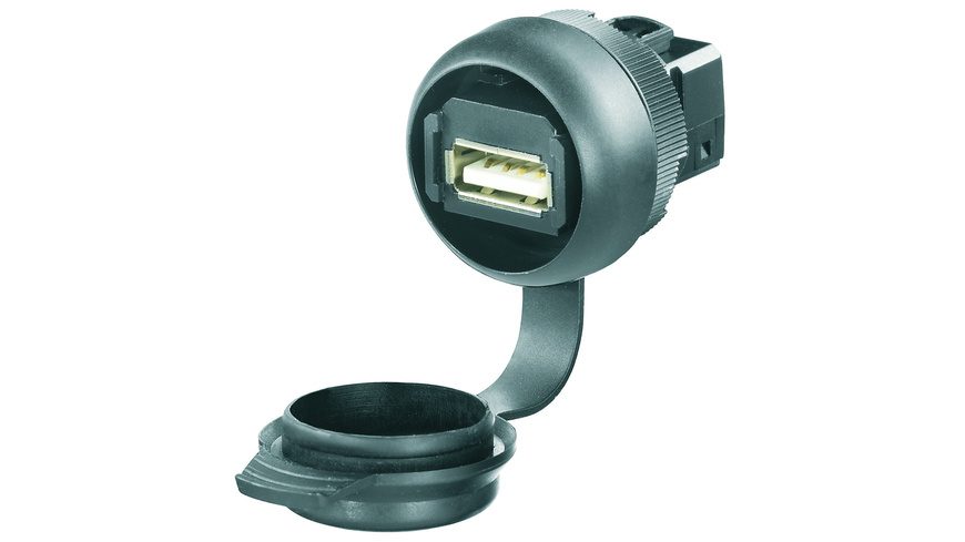 USB Einbausteckverbinder FrontCom® Micro USB Flanscheinsatz IE-FCM-USB-A IE-FCM-USB-A 1018840000-1 Weidmüller Inhalt: 1