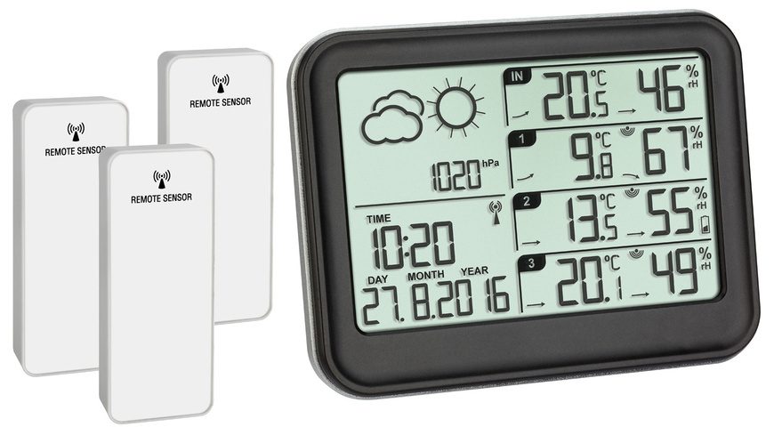 TFA Dostmann View 35.1142.01 Funk-Wetterstation Anzahl Sensoren max. 3