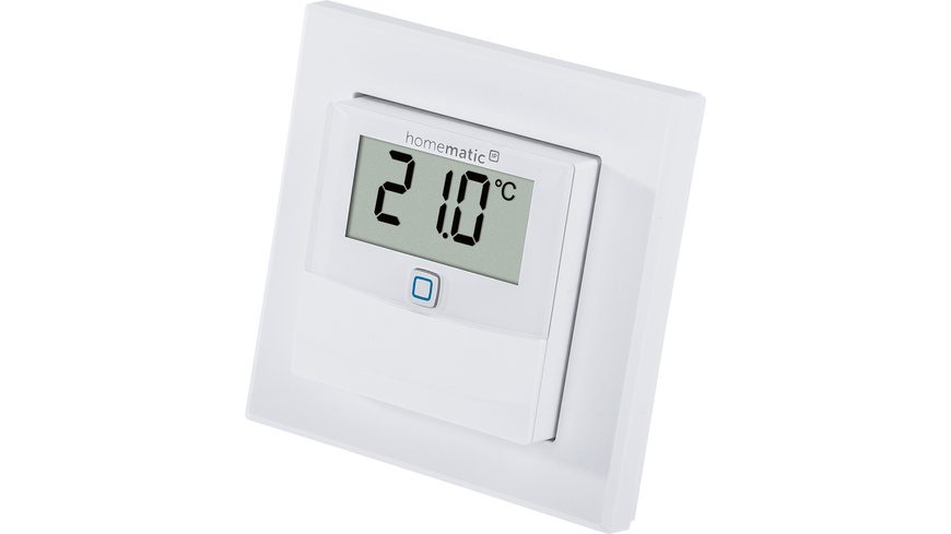 Homematic IP Wired Smart Home Temperatur- und Luftfeuchtigkeitssensor mit Display ? innen, HmIPW-STHD
