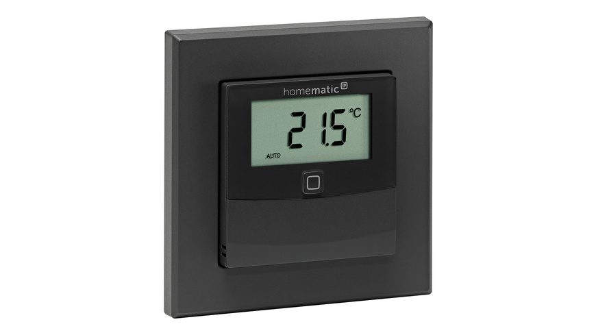 Homematic IP Wired Smart Home Temperatur- und Luftfeuchtigkeitssensor mit Display ? innen, anthrazit, HmIPW-STHD-A