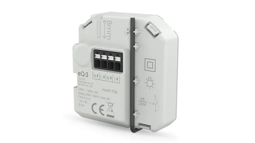 Homematic IP Smart Home Schaltaktor (6 A) ? Unterputz, HmIP-FS6