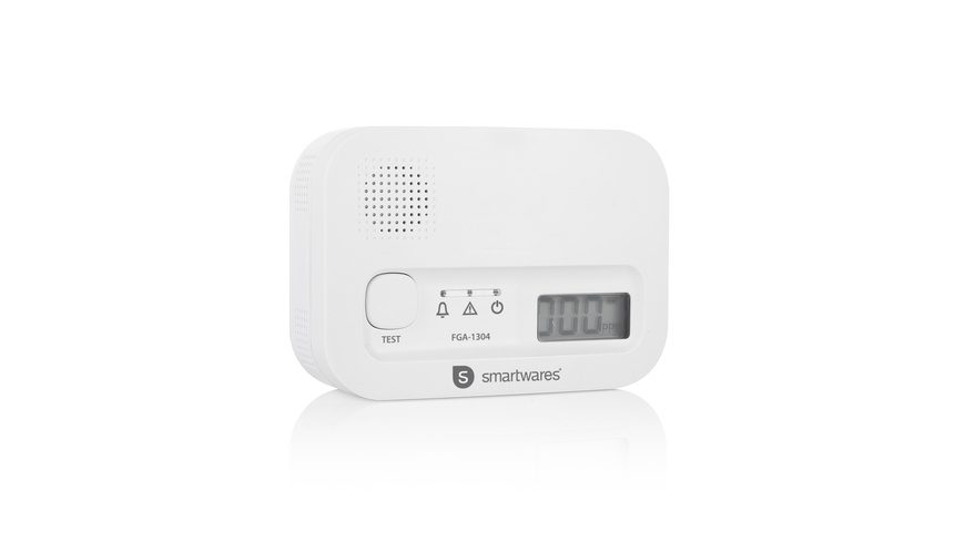Smartwares Kohlenmonoxid-Warnmelder / CO-Melder FGA-13041, mit Display, Batteriebetrieb