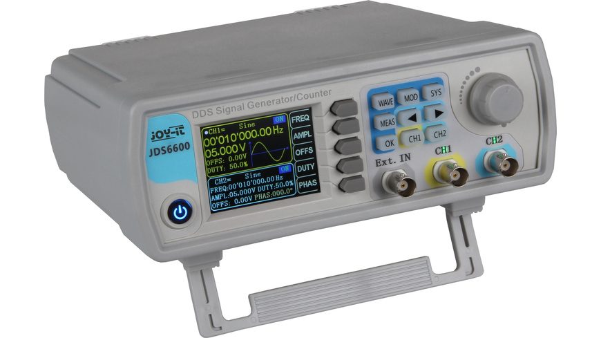 Joy-it JDS6600 Funktionsgenerator netzbetrieben 0 Hz - 60 MHz 2-Kanal Sinus, Dreieck, Rechteck, Puls, Rauschen,