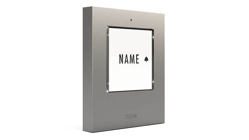 m-e modern-electronics 41302 Funkklingel Sender beleuchtet, mit Namensschild