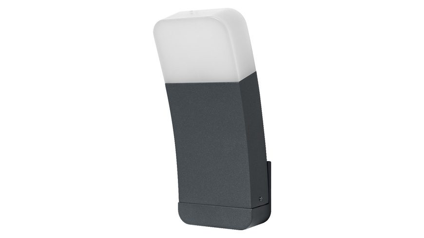 LEDVANCE SMART+ WiFi 10-W-LED-Wandleuchte CURVE, Aluminium, 550 lm, warmweiß, RGB, IP44, anthrazit, dimmbar