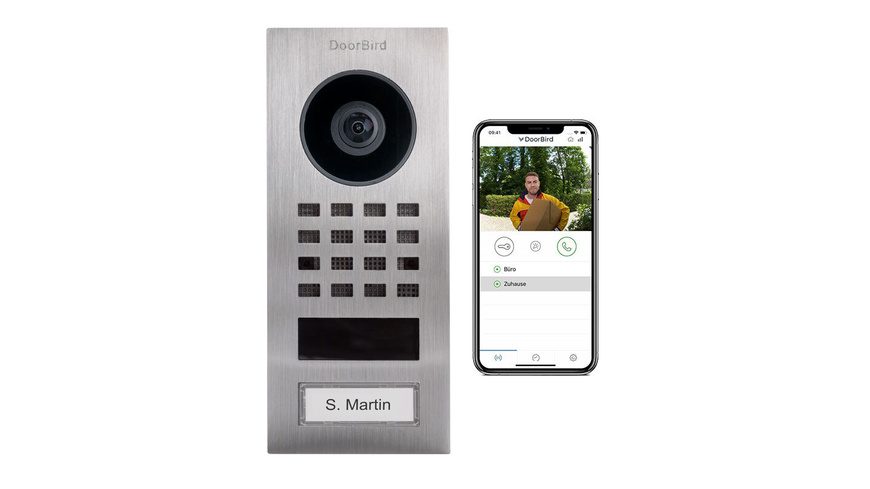 DoorBird D1101V Aufputz IP-Video-Türsprechanlage WLAN, LAN Außeneinheit Edelstahl V4A (gebürstet)