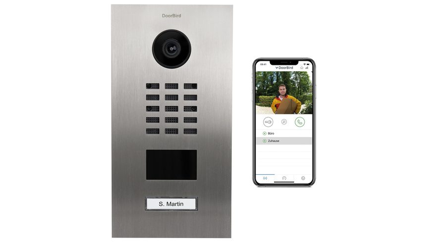 DoorBird D2101V IP-Video-Türsprechanlage LAN Außeneinheit Edelstahl V4A (gebürstet)