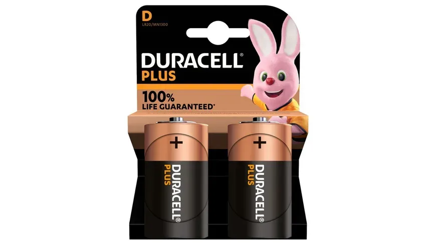 Duracell - Plus, Alkaline-Bat.,2Stk, D(LR20)