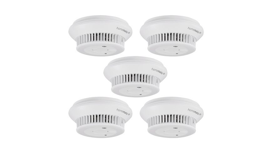 Homematic IP Smart Home 5er-Set Rauchwarnmelder mit Q-Label, HmIP-SWSD-2