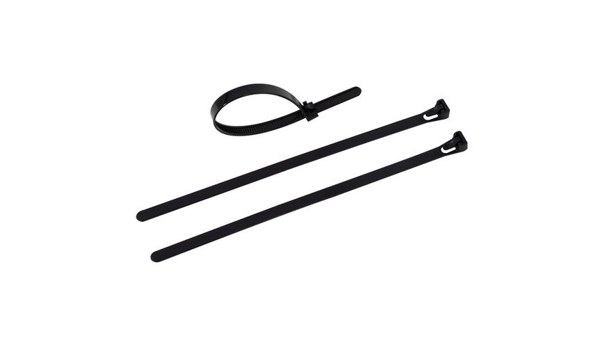 REV Ritter wiederverschließbare Kabelbinder, Kunststoff,125 x 7,6 mm, 25 Stück, Schwarz