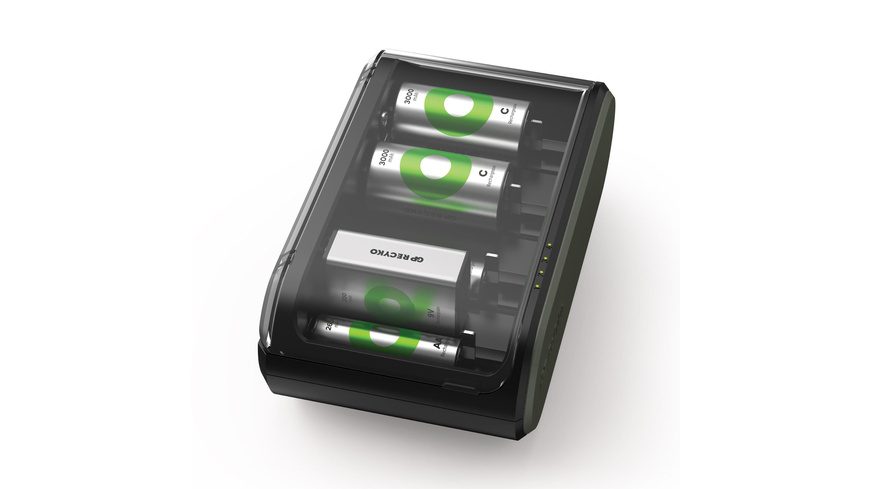 GP Batteries - USB-Modell Ladegerät (für AA, AAA, C, D, 9V Akkus), Multicolor, One Size
