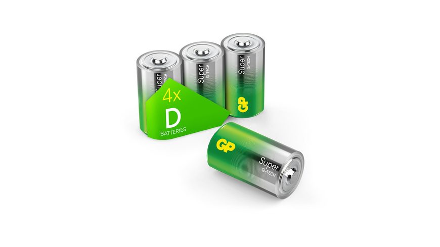 GP Super Mono (D)-Batterie Alkali-Mangan 1.5 V 4 St.