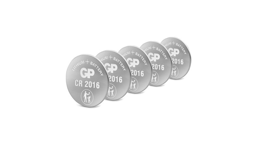 GP Batteries CR2016 Knopfzelle CR 2016 Lithium 90 mAh 3 V 5 St.