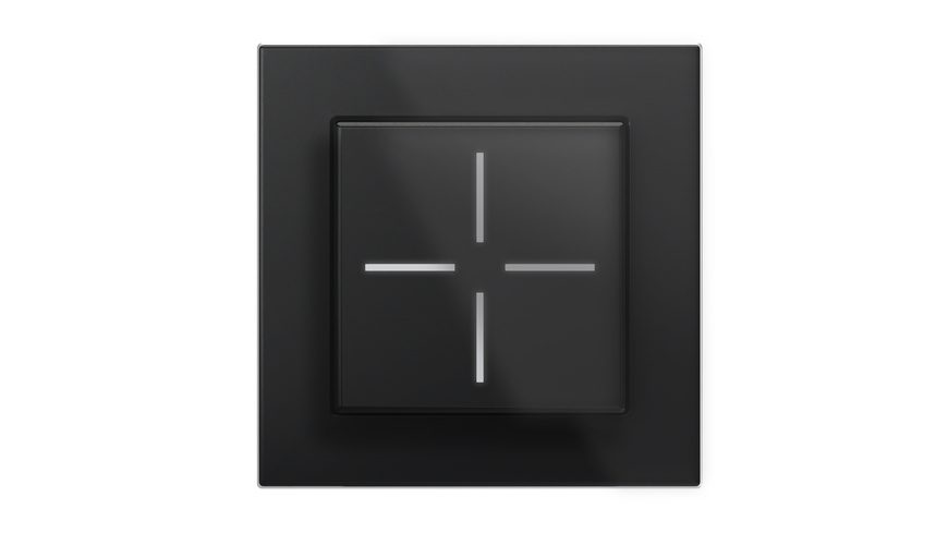 Homematic IP Smart Home Set Glastaster -schwarz, 1-fach-Glasrahmen, 1x WGS-A, 1x GF1-A