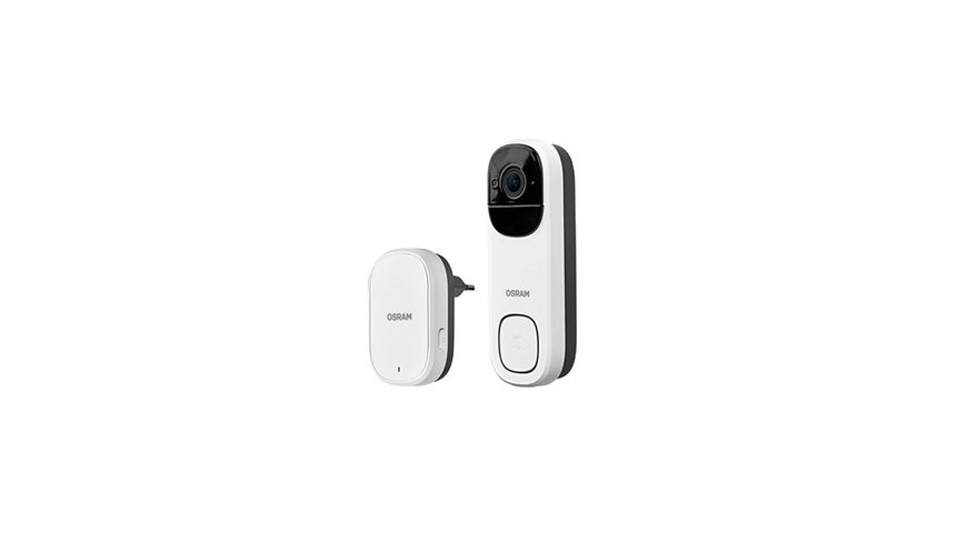OSRAM SMART+ Smart Home WLAN-Türklingel mit Kamera, 2K, Akku, IP66, Weiß