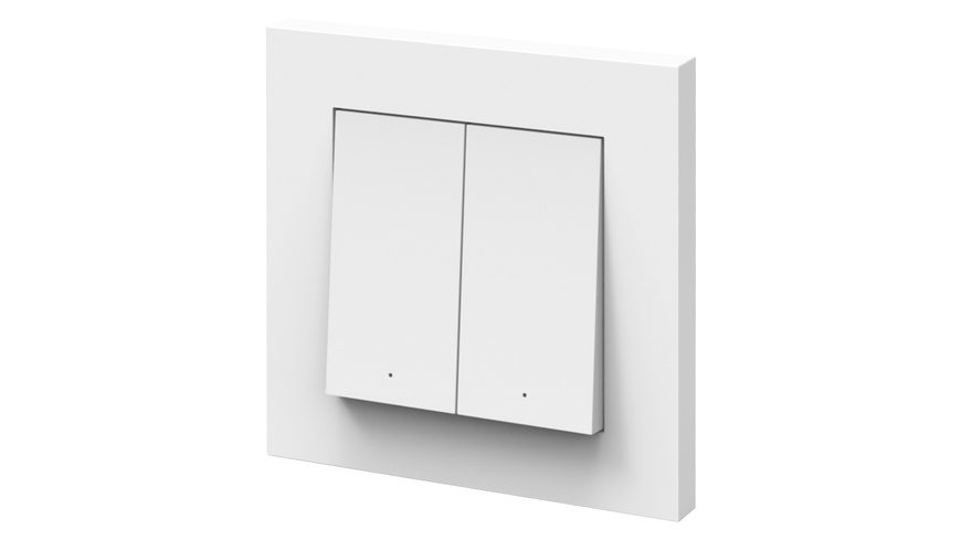 OSRAM SMART+ Smart Home WLAN-Funk-Wandtaster, 2-fach, batteriebetrieben, Weiß