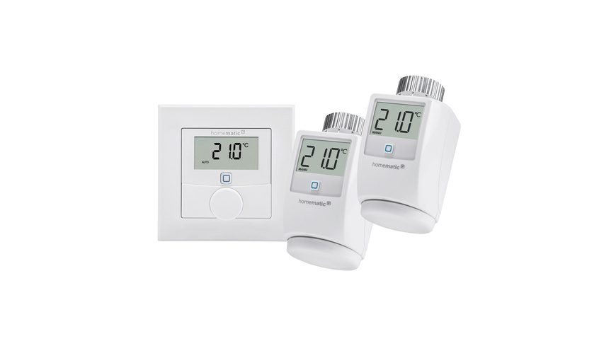 Homematic IP Erweiterungsset Heizen, 2x HmIP-eTRV-2, 1x HmIP-WTH-1