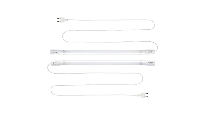 LEDVANCE 2er-Set 19-W-LED-Leuchte TubeKit 1200, 3000 K, 1,8-m-Zuleitung und An-/Aus-Schalter, 120 cm