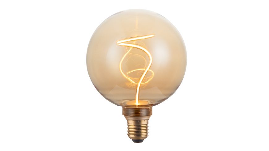 ENOVALITE LED Filament Leuchtmittel, YARN GLOBE, Amber, E27, 4.9W, 200lm, 1800K, dimmbar