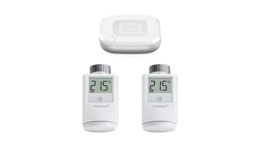 Homematic IP Smart Home Set Heizen mit Access Point, 2x Heizkörperthermostat HmIP-eTRV-2