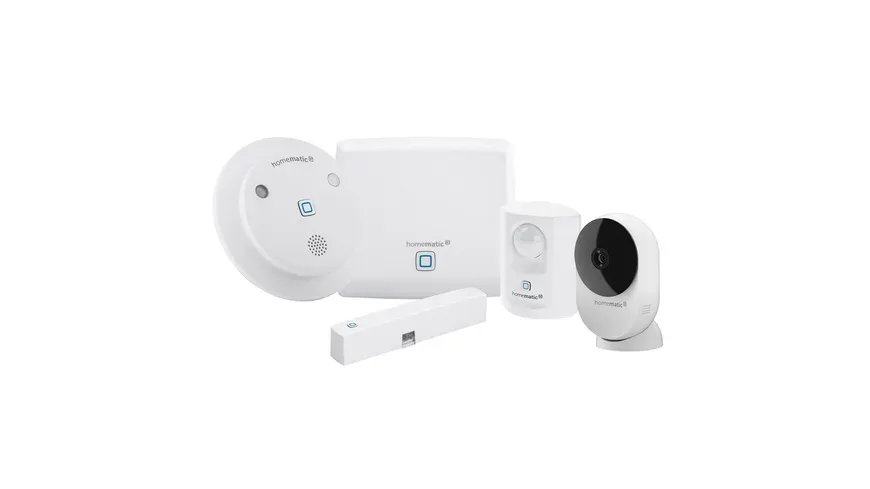 Homematic IP Smart Home Set Sicherheit mit Starter Set Alarm und Innenkamera ? basic, HmIP-SK7 und HmIP-CI-B