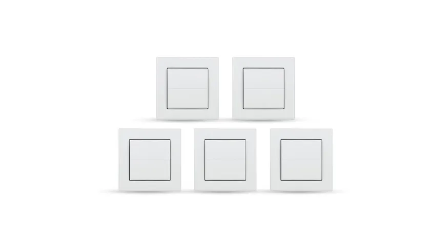 Homematic IP Smart Home Tasterwippe für Markenschalter ? universal, HmIP-BRU 5er Set