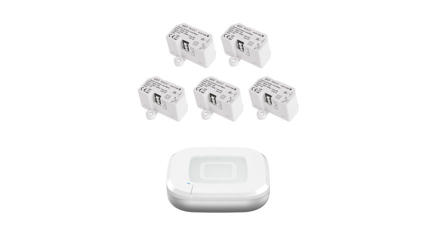 Homematic IP Smart Home Set Schalten mit Access Point 2, 5x Schalt-Mess-Aktor ? Unterputz