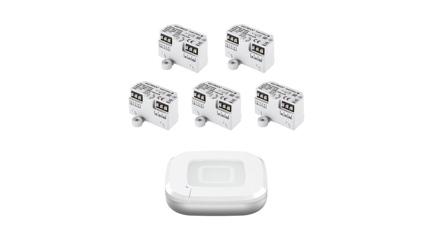Homematic IP Smart Home Set Rollladen mit Access Point 2, 5x Rollladenaktor Unterputz