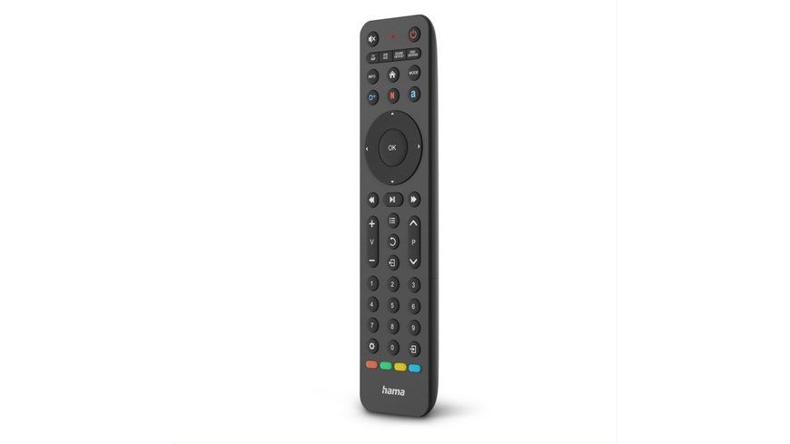 hama Universal-Fernbedienung TV, Infrarot, für 8 Geräte, lernfähig, App-Tasten