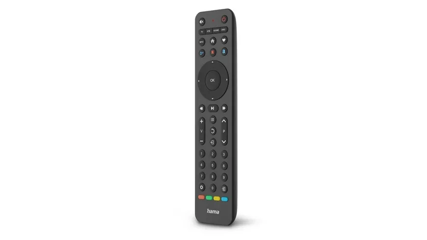 hama 00221053 Universal-Fernbedienung TV, Infrarot, für 4 Geräte, lernfähig, App-Tasten
