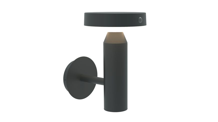 Die BOLD Solar-Wandleuchte mit PIR, Gun Grey