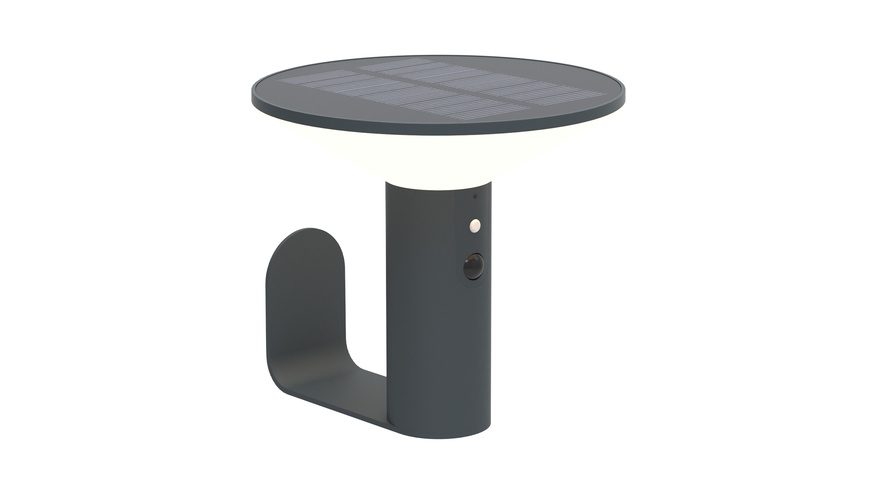 Die Bold Solar-Wandleuchte mit PIR, Gun Grey