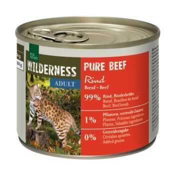 REAL NATURE WILDERNESS Nassfutter Katze, Adult Pure Beef 24x200 g