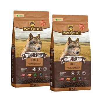 WOLFSBLUT Wide Plain Trockenfutter Hund Adult 2x12.5 kg