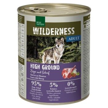 REAL NATURE WILDERNESS Nassfutter für Hunde Adult Ziege und Schaf 24x800 g