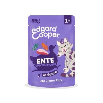Edgard & Cooper Nassfutter Katze Adult in Sauce Ente und Truthahn 12x85 g