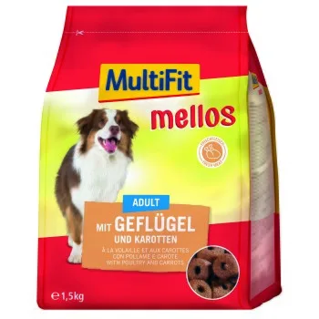 MultiFit Mellos Trockenfutter Hund Adult, Geflügel und Karotten 1.5 kg