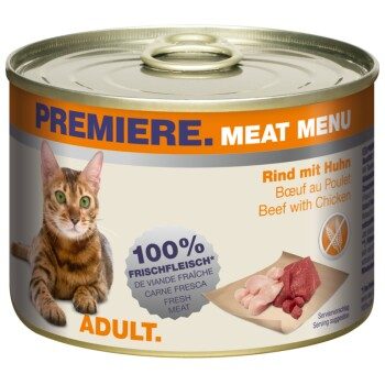 PREMIERE Meat Menu Adult Rind und Huhn 6x200 g