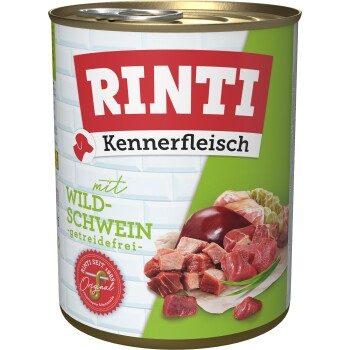 RINTI Kennerfleisch Nassfutter Hund, Adult, Dose, Wildschwein 12x800 g