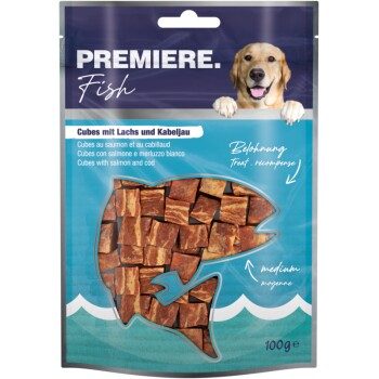 PREMIERE Fish Cubes mit Lachs 100g Lachs und Kabeljau 100 g