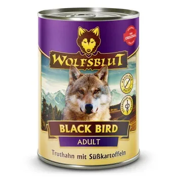 WOLFSBLUT Adult Black Bird - Truthahn mit Süßkartoffeln - 6x395g
