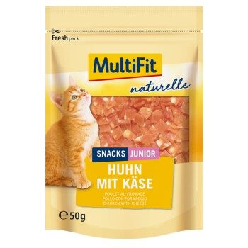 MultiFit naturelle Huhn & Käse Junior 4x50g