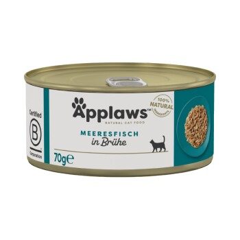 Applaws Nassfutter Katze Adult in Brühe Meeresfisch 24x70 g