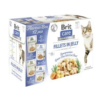 Brit Care Nassfutter Katze Adult Filets in Gelee Mixpaket 12x85 g