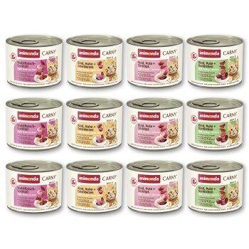 animonda Carny Nassfutter Katze Adult, Mixpaket Fleischauswahl 12x200 g Mixpaket 2