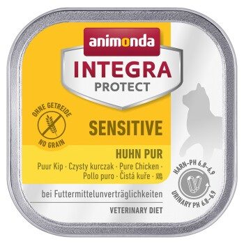 animonda Integra Protect Nassfutter Katze, Adult, Sensitive Huhn pur 16x100 g