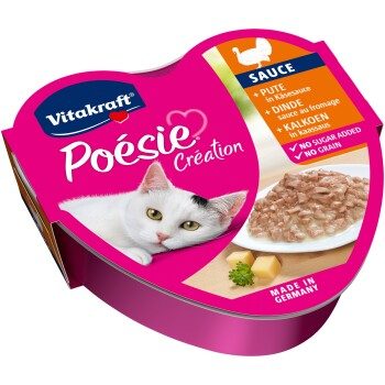 Vitakraft Poésie®Création Pute in Käsesauce 15x85 g